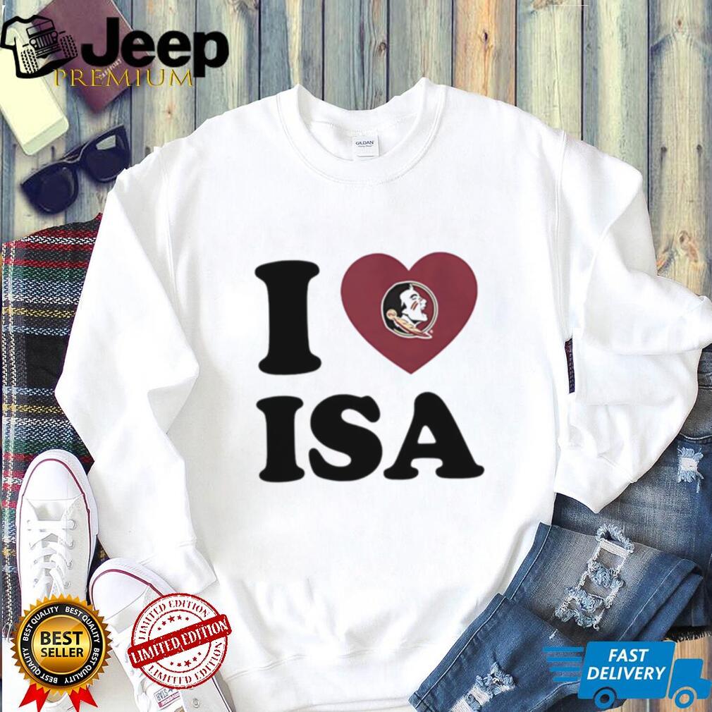 Florida State Seminoles Fan I Love Isa Heart Logo T Shirt