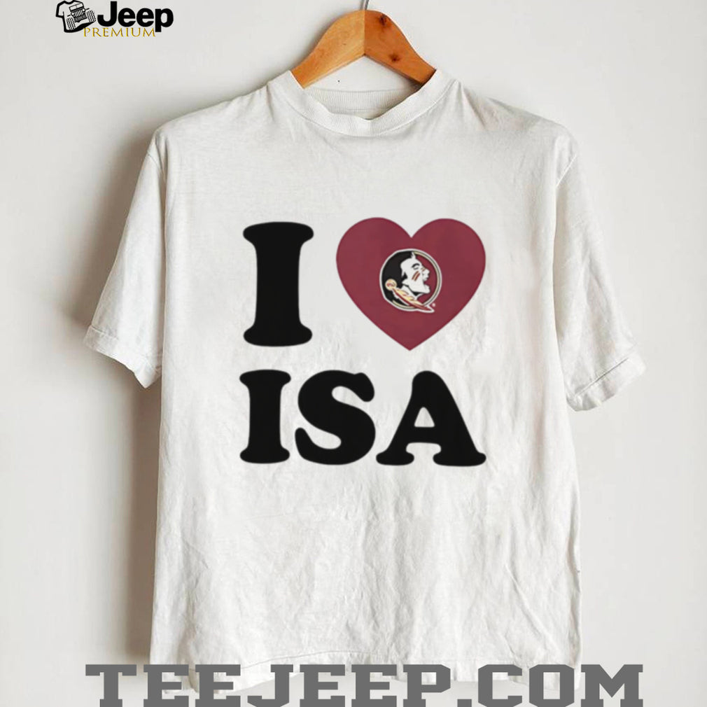 Florida State Seminoles Fan I Love Isa Heart Logo T Shirt
