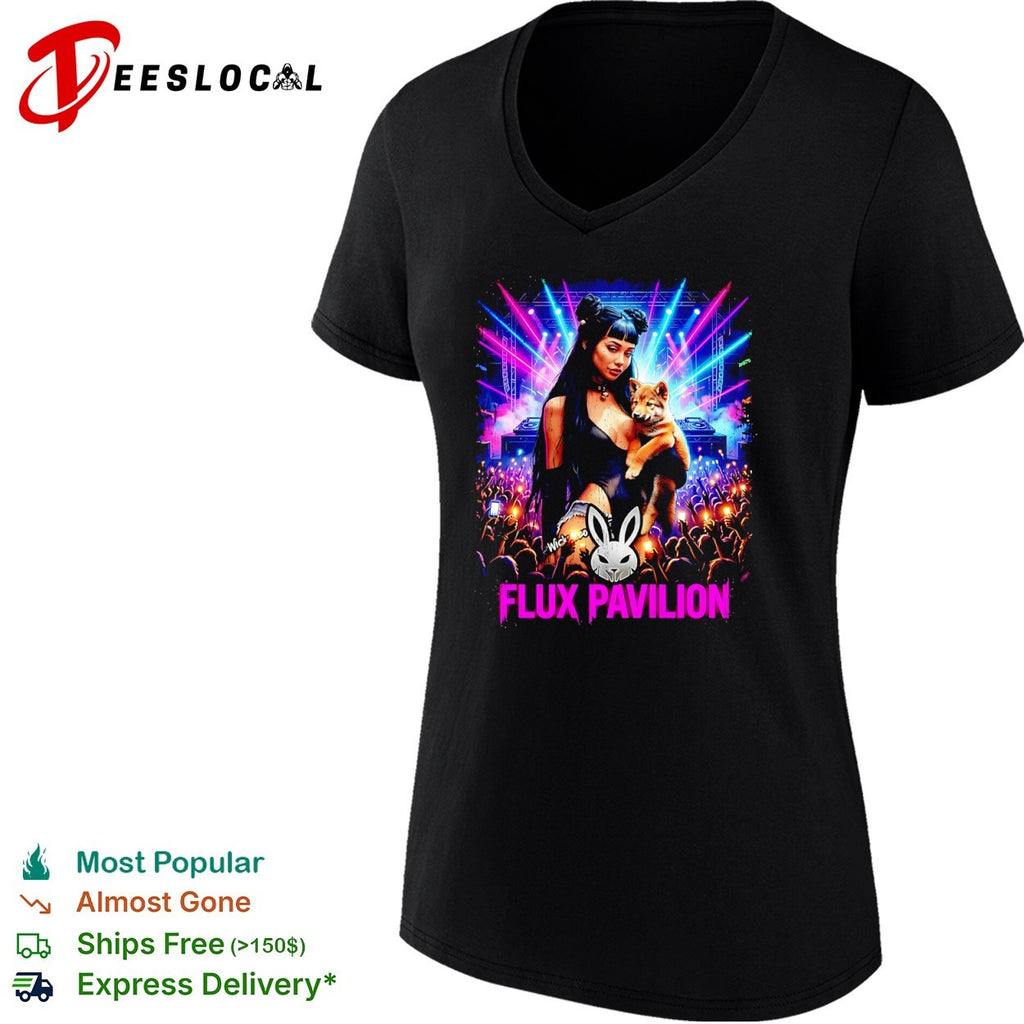 Flux Pavilion Wickzeo Rabbit Logo Rave Music Concert shirt