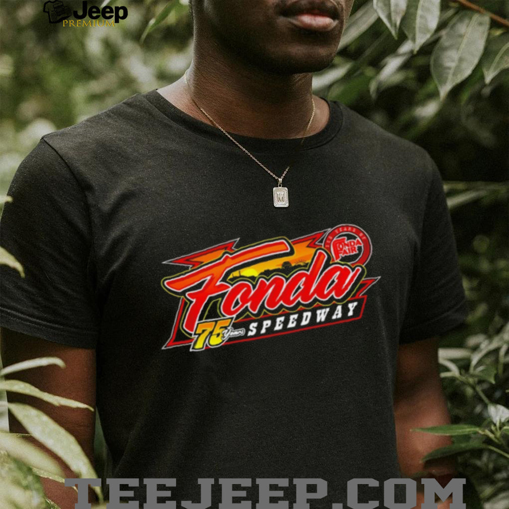 Fonda Speedway 75 Years Anniversary Racing Logo T Shirt