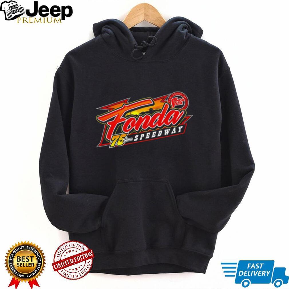 Fonda Speedway 75 Years Anniversary Racing Logo T Shirt
