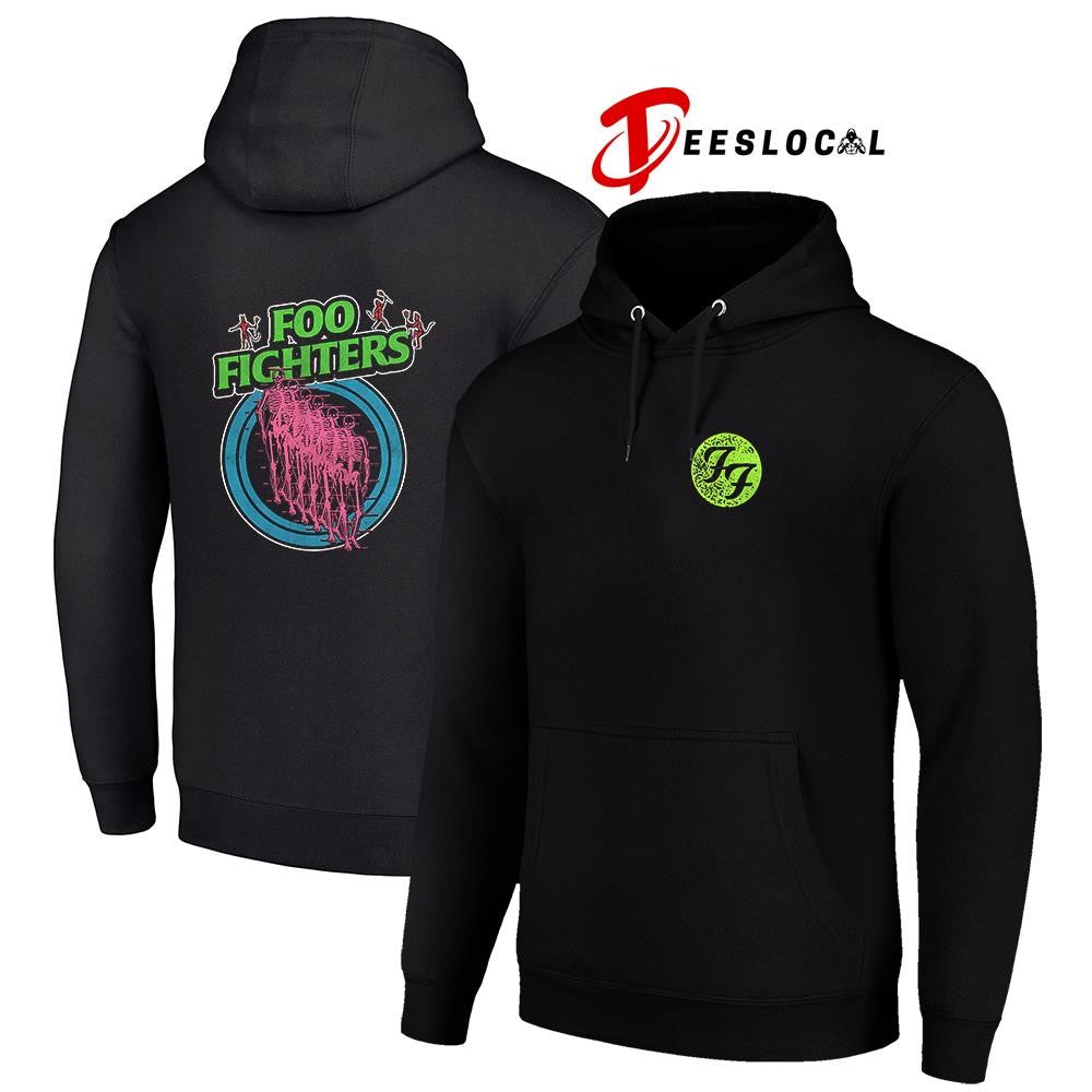 FooFightersTakeCovertourEuropeandUKneonskeletonshirt
