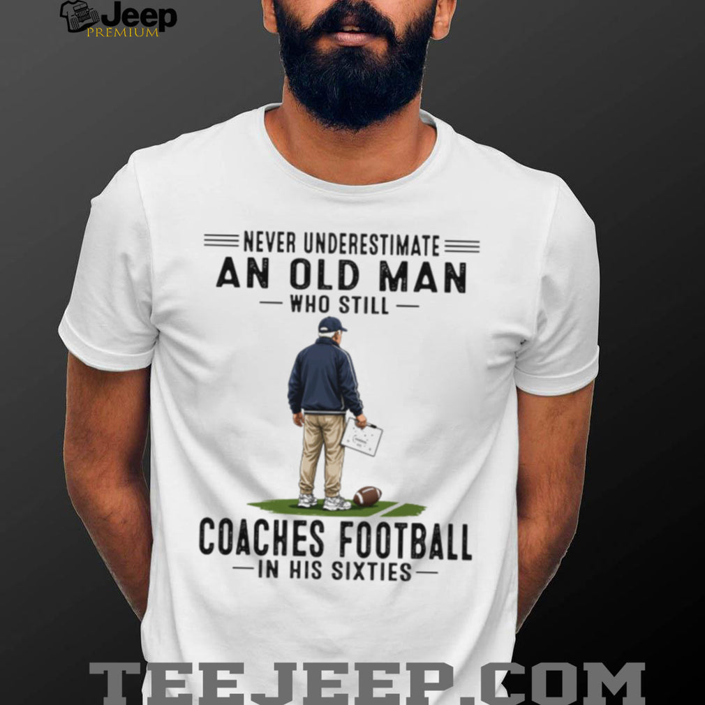 Football Coach Playbook Pigskin Ball Sixties Birthday Old Man Vintage Gift Shirt