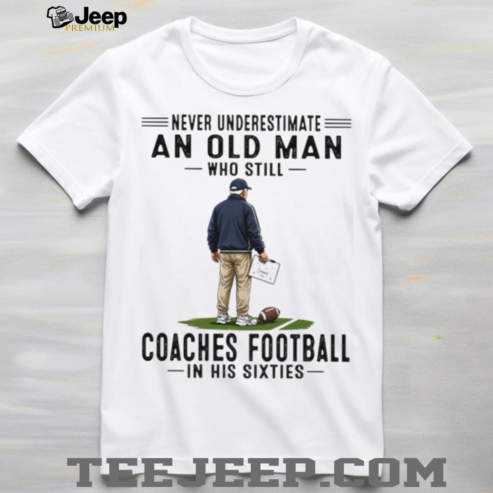 Football Coach Playbook Pigskin Ball Sixties Birthday Old Man Vintage Gift Shirt