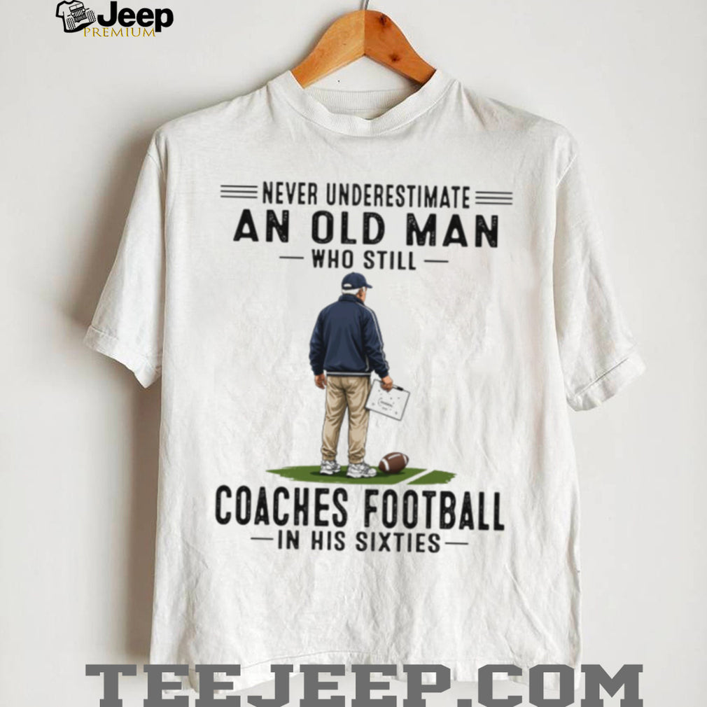 Football Coach Playbook Pigskin Ball Sixties Birthday Old Man Vintage Gift Shirt