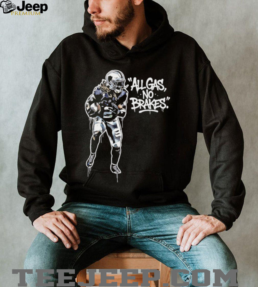 Football Player All Gas No Brakes Sports Graphic T Shirt