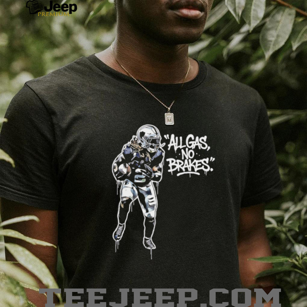 Football Player All Gas No Brakes Sports Graphic T Shirt