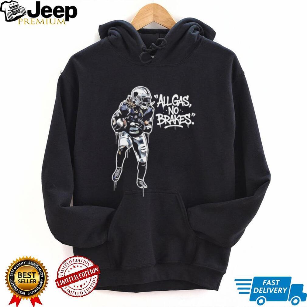 Football Player All Gas No Brakes Sports Graphic T Shirt