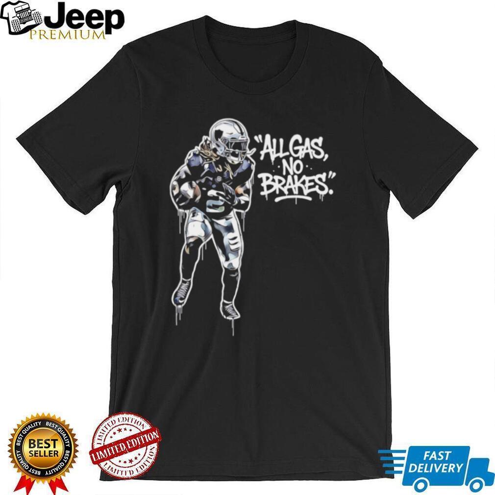 Football Player All Gas No Brakes Sports Graphic T Shirt
