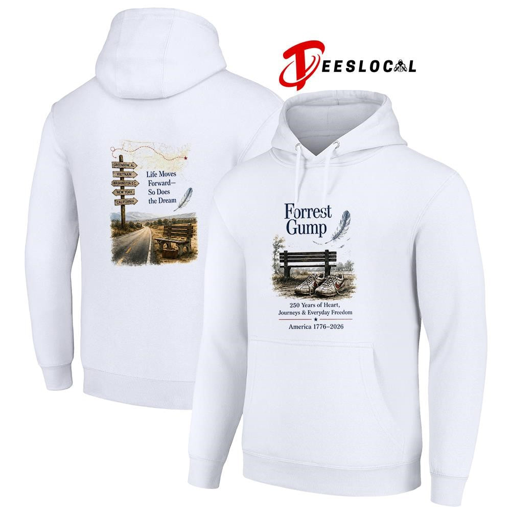 Forrest Gump 250 years of heart journeys and everyday freedom life moves forward shirt