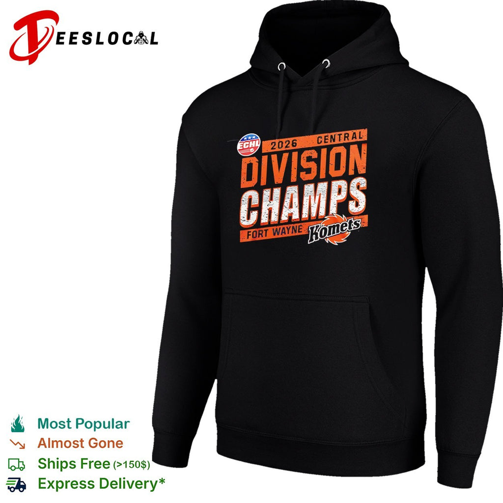 Fort Wayne Komets 2026 Central Division Champs ECHL Hockey League Champion shirt