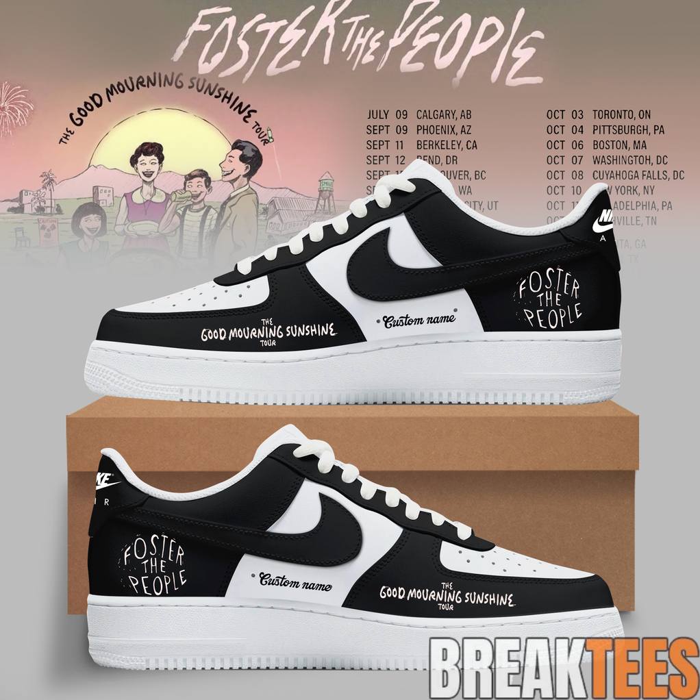 Foster The People THE GOOD MOURNING SUNSHINE TOUR Custom Air Force 1 Shoes