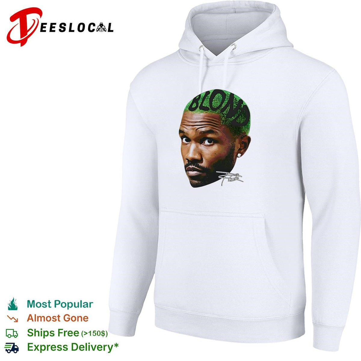 Frank Ocean Blonde portrait caricature music graphic shirt
