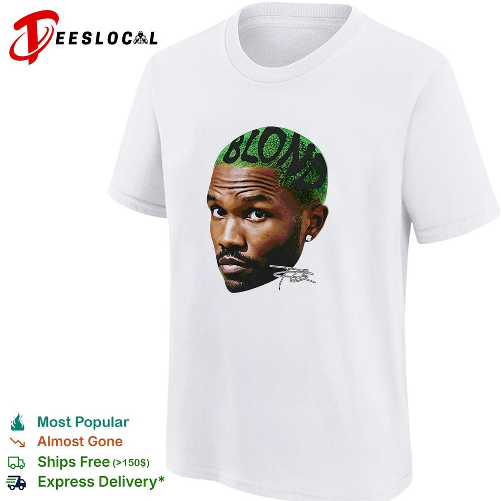 Frank Ocean Blonde portrait caricature music graphic shirt