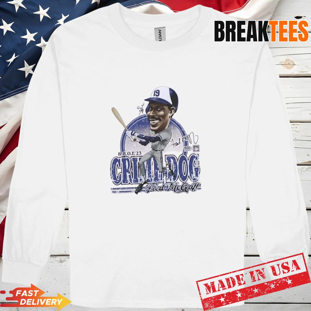 Fred McGriff Toronto Blue Jays Baseball Bruce Stark Signature T-Shirt