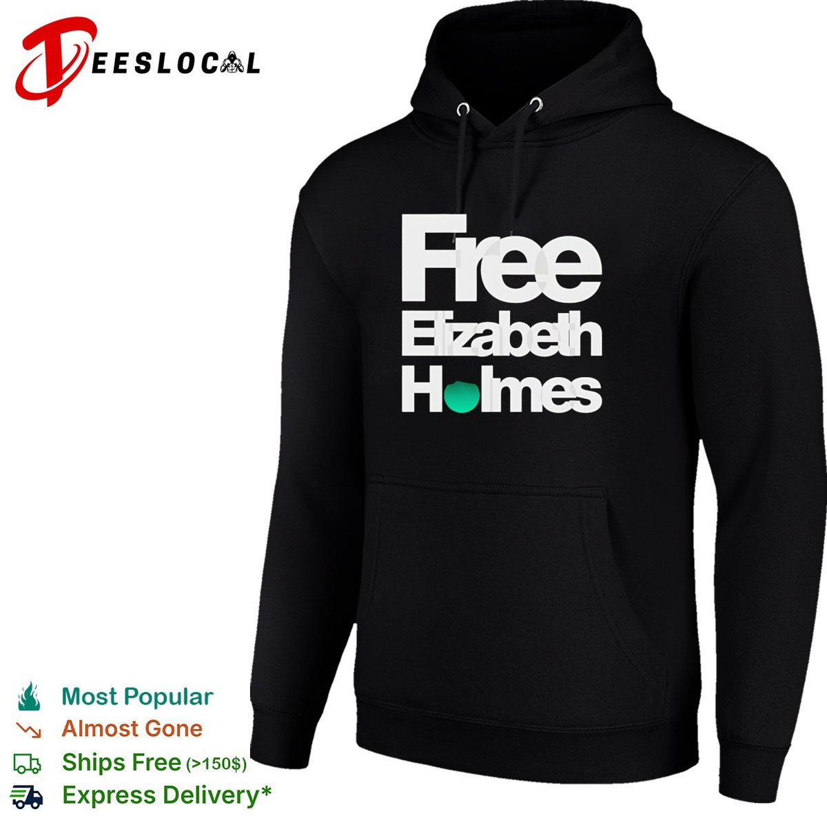 Free Elizabeth Holmes Theranos fraud text graphic shirt