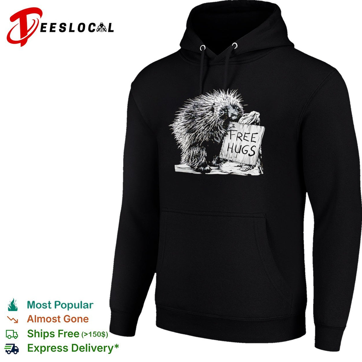Free Hugs Porcupine Nature Wildlife Wilderness Forest Animal shirt