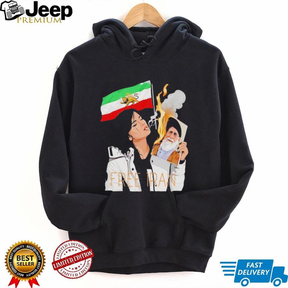 Free Iran Political Activism Lion and Sun Flag Resistance Graphic Shirt