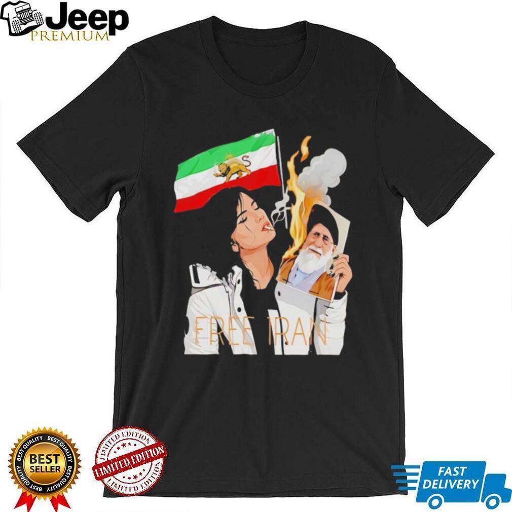 Free Iran Political Activism Lion and Sun Flag Resistance Graphic Shirt