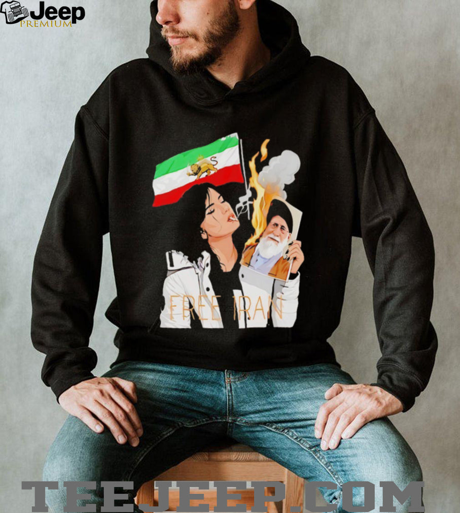 Free Iran Political Activism Lion and Sun Flag Resistance Graphic Shirt