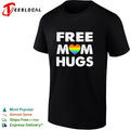 Free Mom Hugs rainbow heart pride movement inclusive love and support shirt