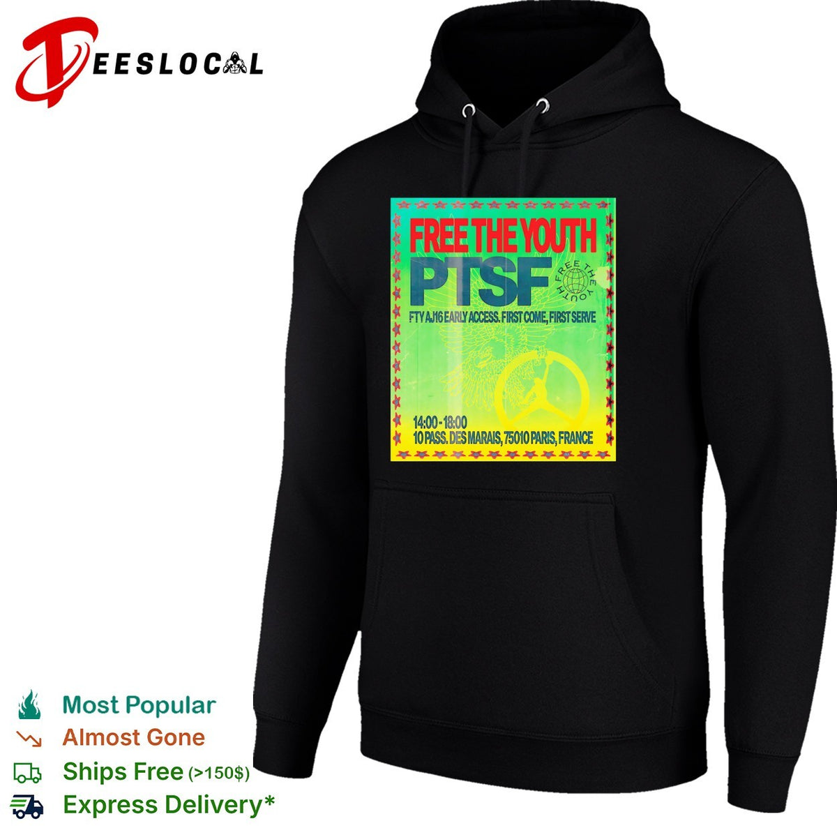 Free The Youth PTSF AJ16 10 Pass Des Marais 75010 Paris France early access shirt