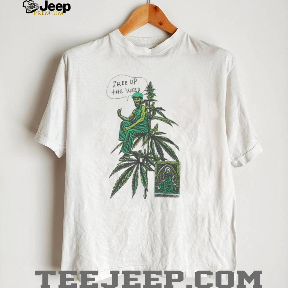 Free Up The Weed Rastafarian Marijuana Plant Graphic T Shirt