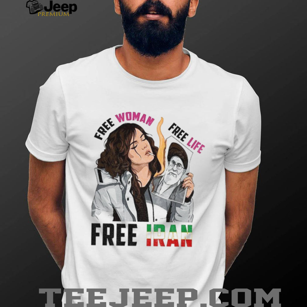 Free Woman Free Life Iranian Protest Support Graphic T Shirt