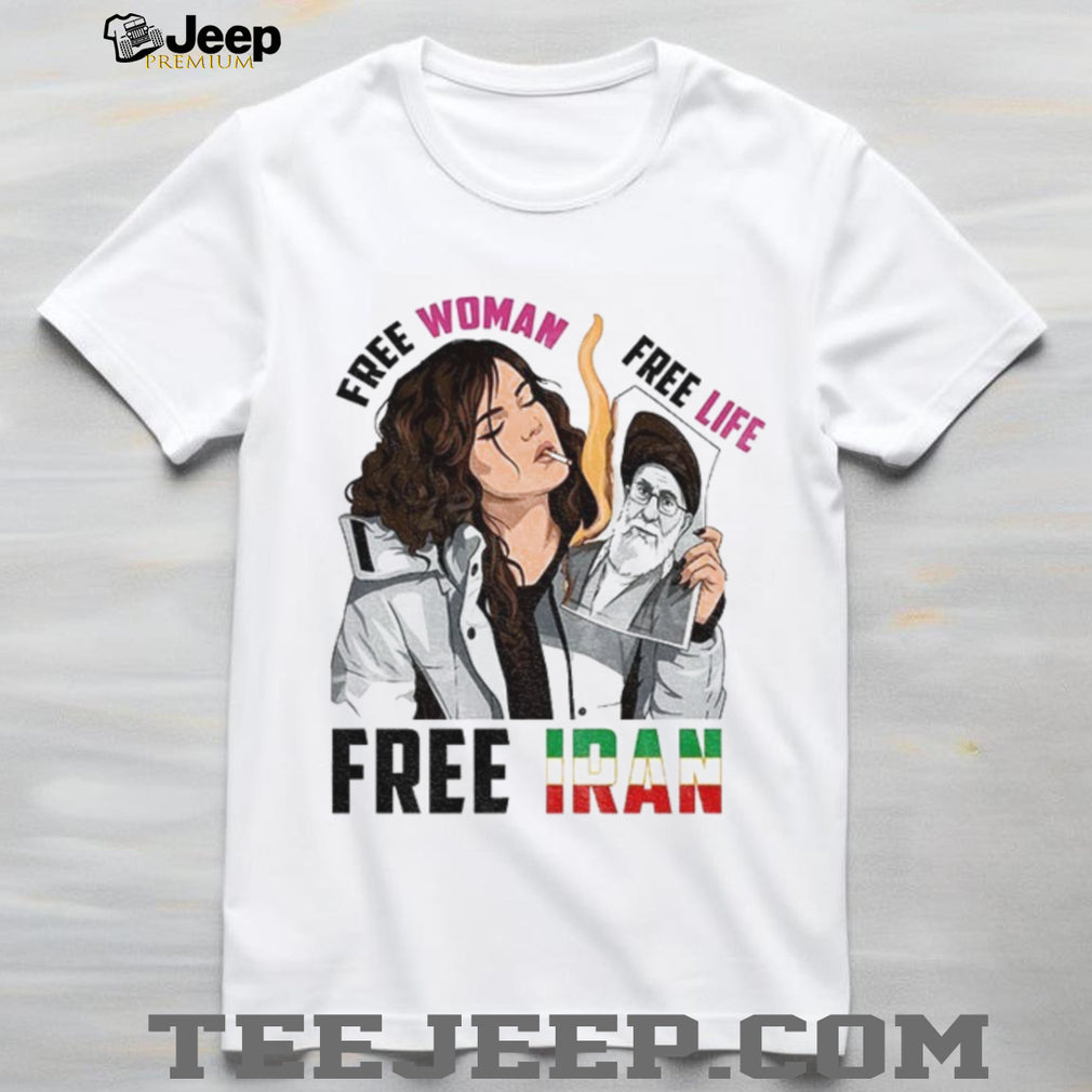 Free Woman Free Life Iranian Protest Support Graphic T Shirt