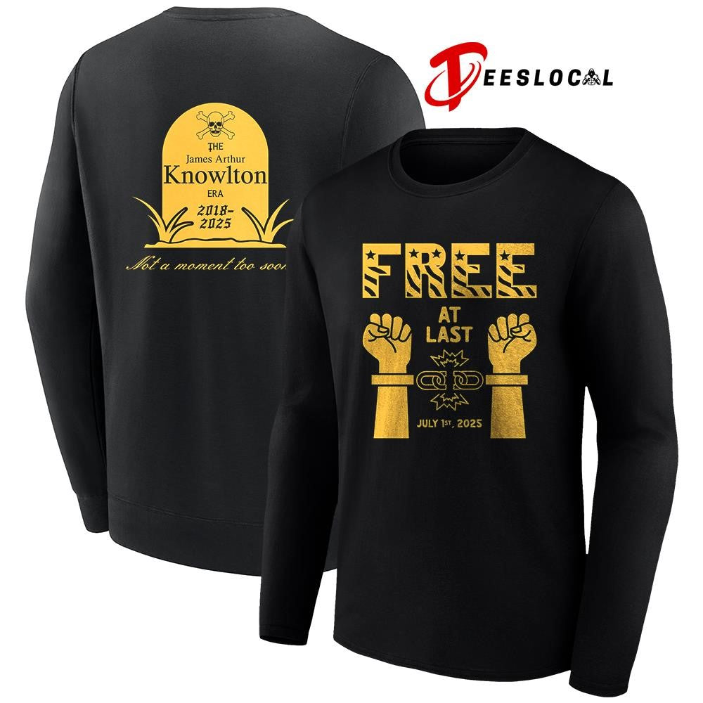 Free at last the James Arthur Knowlton not a moment too soon graphic shirt