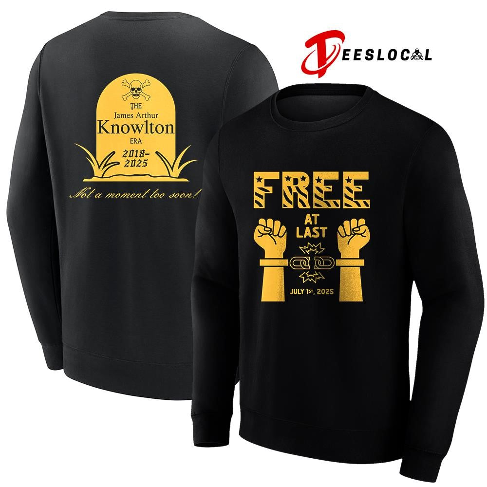 Free at last the James Arthur Knowlton not a moment too soon graphic shirt
