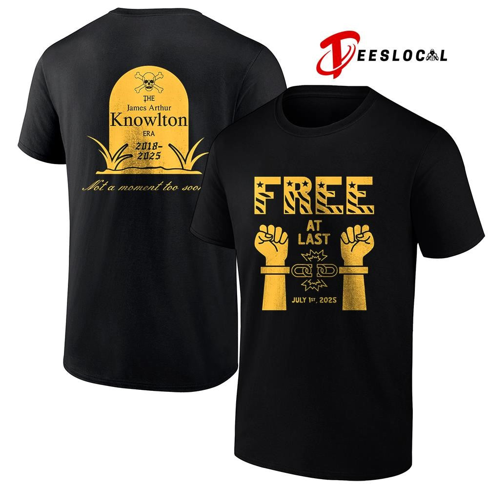 Free at last the James Arthur Knowlton not a moment too soon graphic shirt