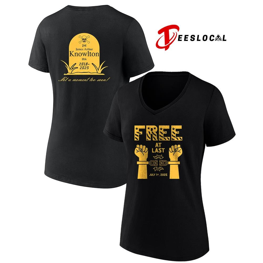 Free at last the James Arthur Knowlton not a moment too soon graphic shirt