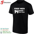 Free men bear arms rifle silhouette bold patriotic text shirt