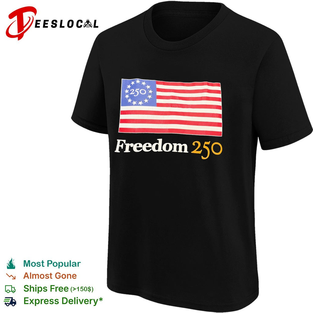 Freedom 250 American flag 1776 2026 shirt