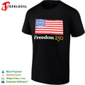 Freedom 250 American flag 1776 2026 shirt