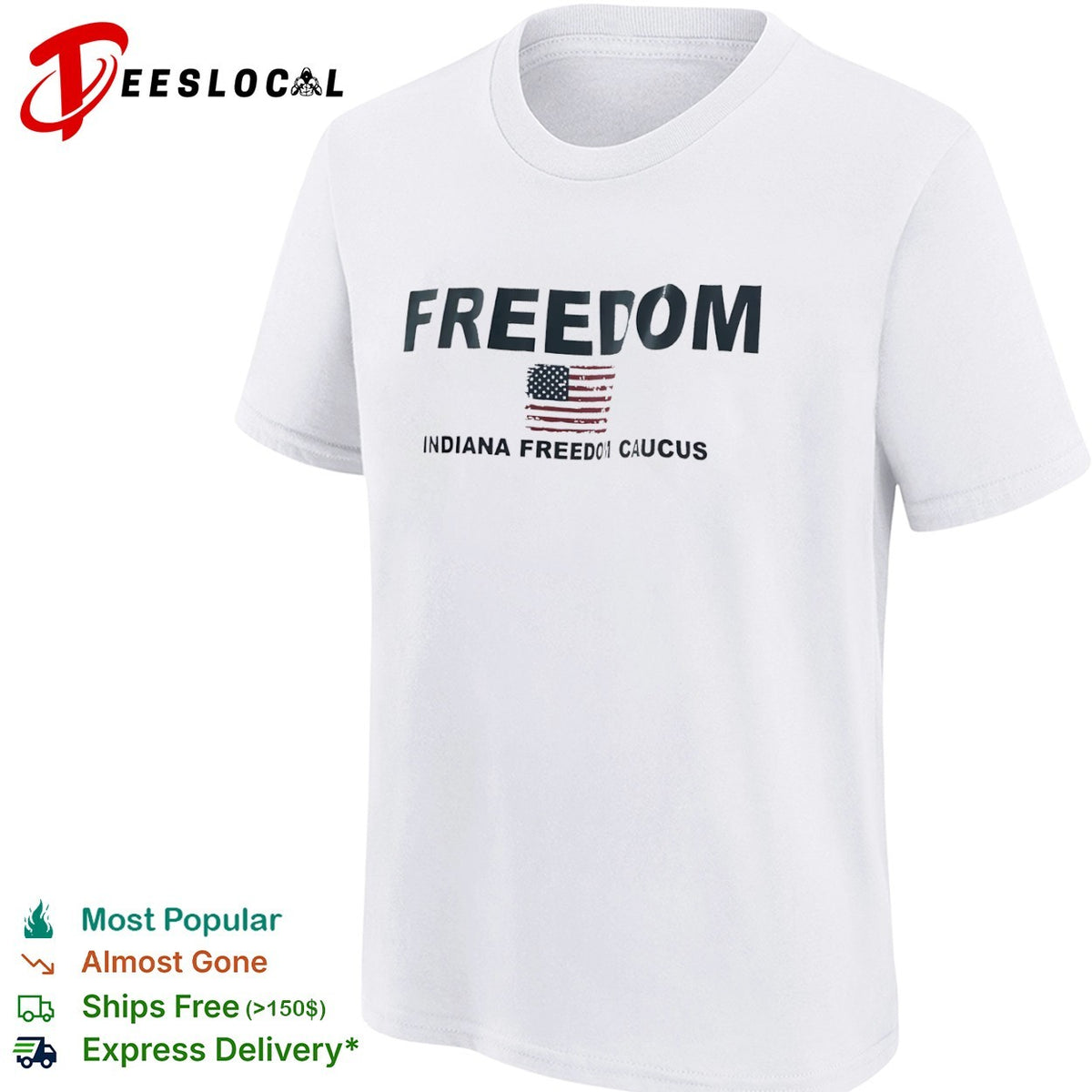 Freedom Indiana Freedom Caucus American Flag shirt