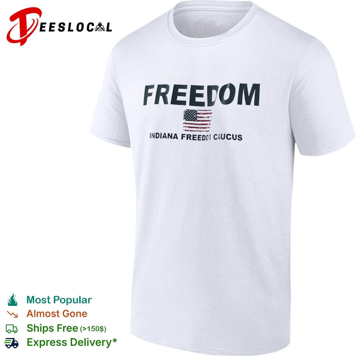 Freedom Indiana Freedom Caucus American Flag shirt