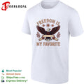 Freedom is my favorite eagle patriotic Chicago stars graphic shirt
