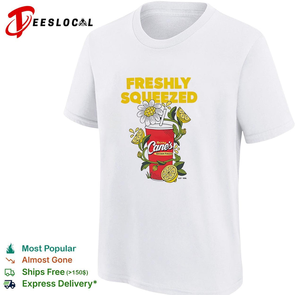 Freshly squeezed lemonade chicken fingers vintage cup illustration shirt