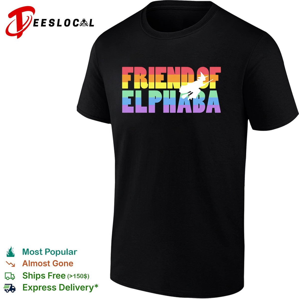 Friend of Elphaba Wicked Musical Theatre Pride Rainbow shirt