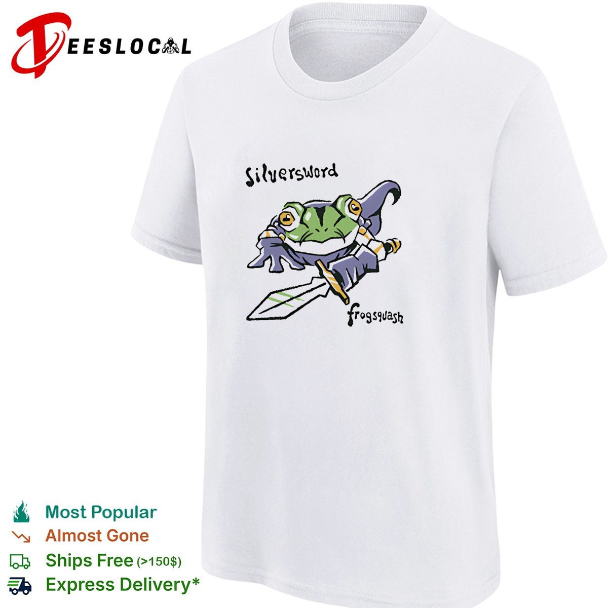 Frog aka Glenn from Chrono Trigger in the style of Silverchair’s album Frogstomp shirt