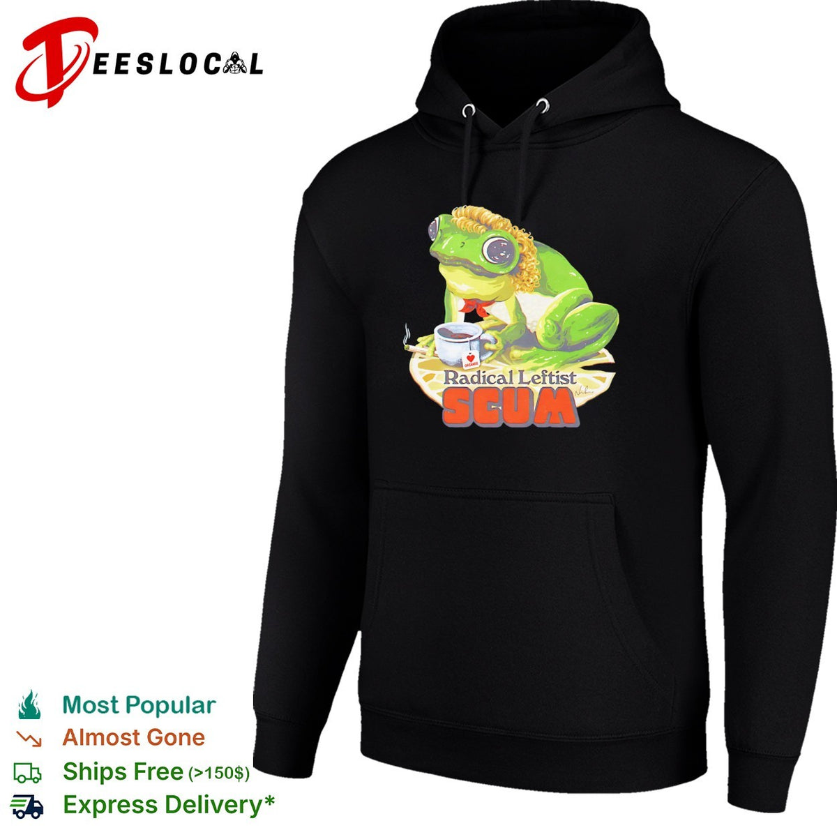 Frog drinking tea radical leftist scum shirt