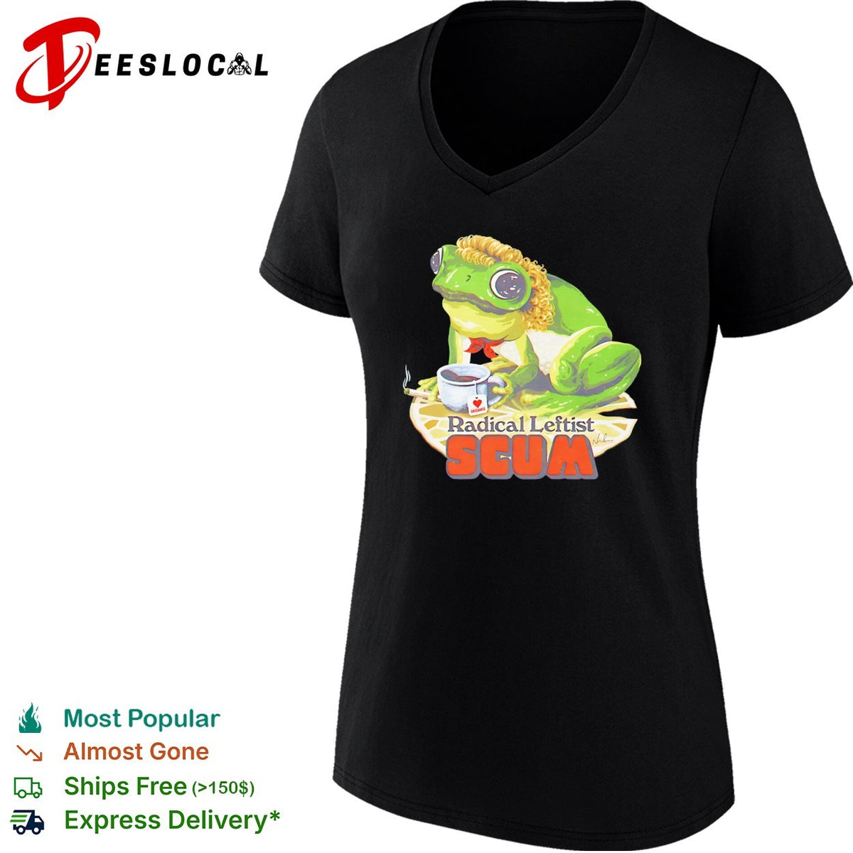 Frog drinking tea radical leftist scum shirt