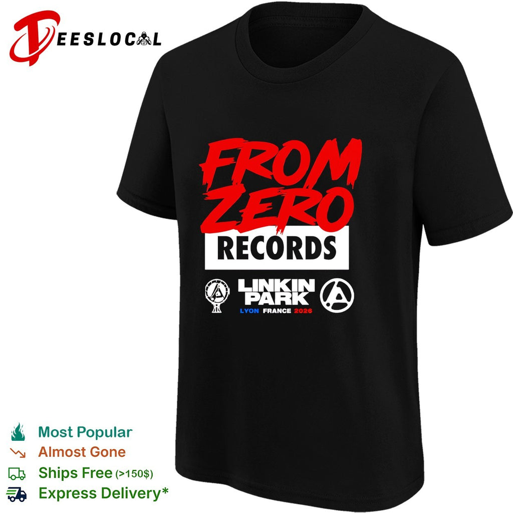 From Zero Records rock concert Lyon France 2026 logo art shirt