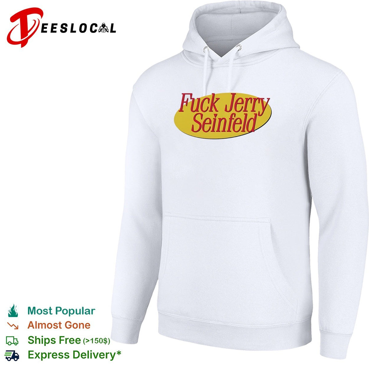 Fuck Jerry Seinfeld Parody Logo Pop Culture TV Show Comedy Sitcom Shirt