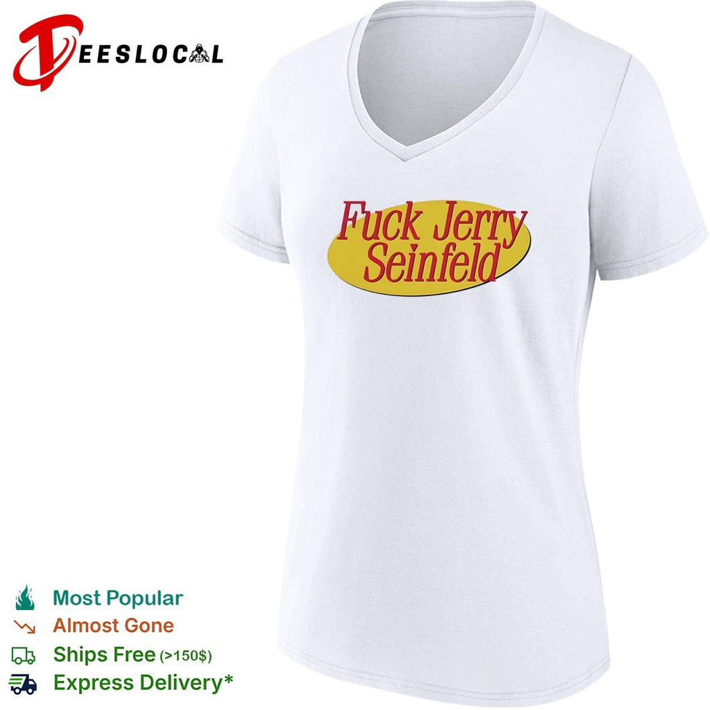 Fuck Jerry Seinfeld Parody Logo Pop Culture TV Show Comedy Sitcom Shirt