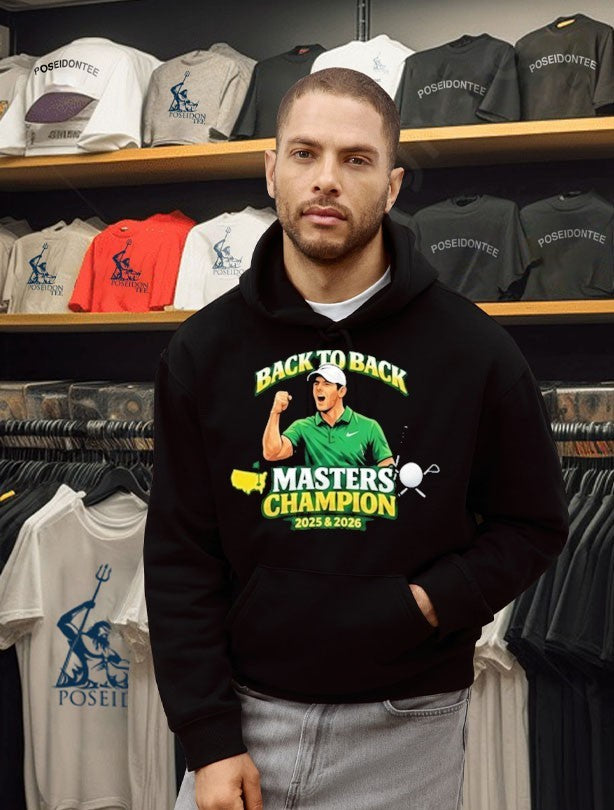 Rory McIlroy Back To Back Masters Champion 2026 Golf T-shirt