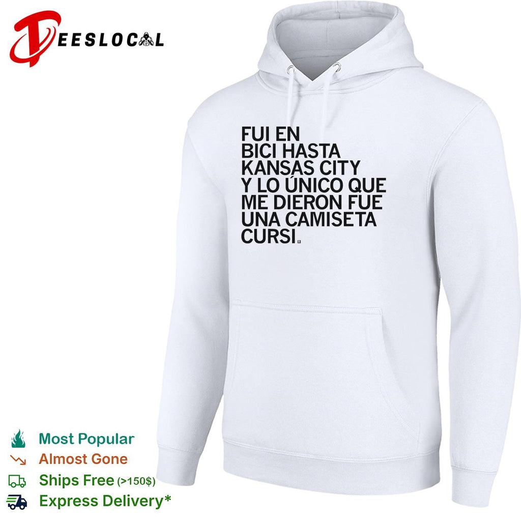 Fui en bici hasta Kansas City camiseta cursi texto shirt