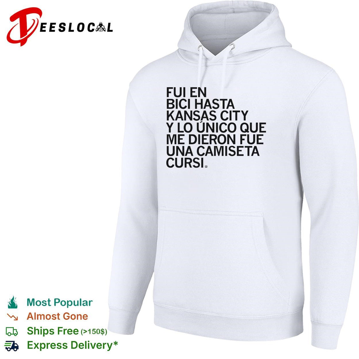 Fui en bici hasta Kansas City camiseta cursi texto shirt